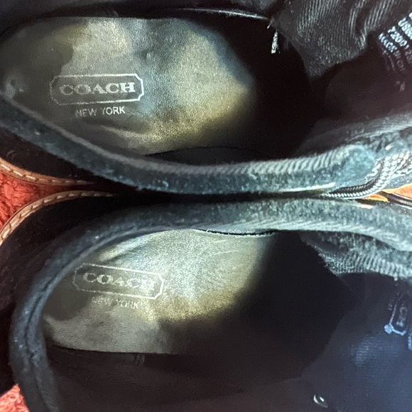 Coach Ester Embossed black suede shoes, size 6B/38/7.5 - Picture 6 of 9